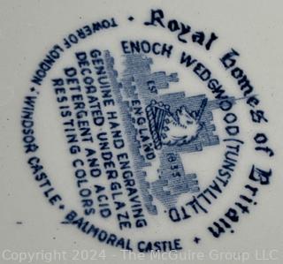 Five (5) Blue Enoch Wedgwood Tunstall Royal Homes of Britain Transferware Plates