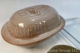 Cooking Items Including Schlemmertopf Roaster, Casserole and Pan