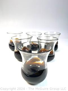 Set of Six (6) Glass Tumblers (Kiln formed)