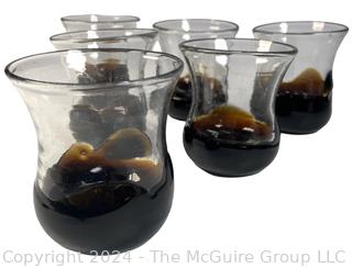 Set of Six (6) Glass Tumblers (Kiln formed)