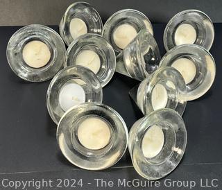 Set of Floating Glass Tea Light Candle Votives