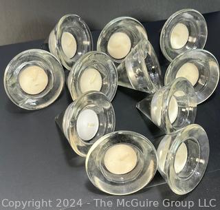 Set of Floating Glass Tea Light Candle Votives