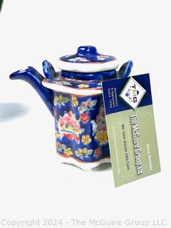 Nesting Asian Motif Tea Pot and Mug