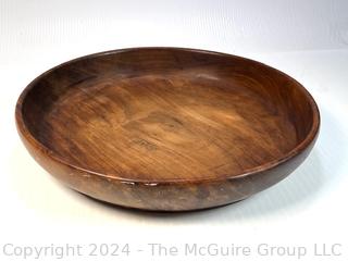 Two (2) Wooden Serving Items Including Tray with Inlaid Argentina Coins and Bowl