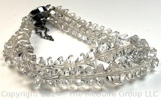 Double Strand Crystal Bracelet with Sterling Silver Clasp