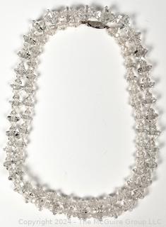 Opera Length Aurora Borealis Crystal Bead Necklace. 15" long