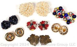 Seven (7) Pairs of Clip Statement Earrings