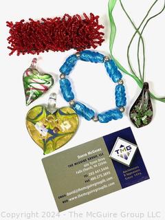 Five (5) Pieces of Beaded Glass Jewelry