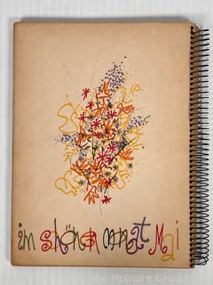 Spiral Bound Artist Sketch Book with Stylistic Pen & Ink Drawings, Not Signed but Similar in Genre to Another Lot Credited to Crosby