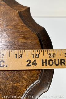 Scalloped Tilt-Top Walnut Table 21"T