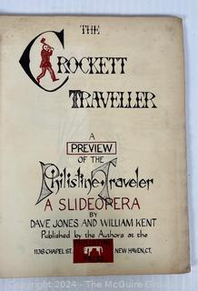 The Crockett Traveller - A Preview Of The Philistine Traveler A Slide Opera 1954
by Jones, Dave, and William Kent