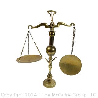 Brass Cherub of Justice Balance Scale. No Weights 