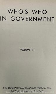 1932 "Who's Who In Government" Hard Cover Book (Warren Graves)