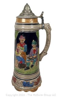 West Germany Music Box Ceramic Beer Stein