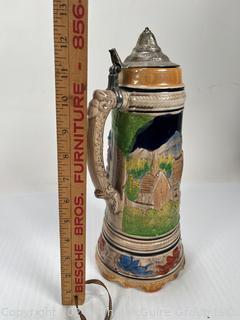 West Germany Music Box Ceramic Beer Stein