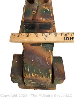 WWII Hand-made Wood Trench Folk Art Toy Truck Tank