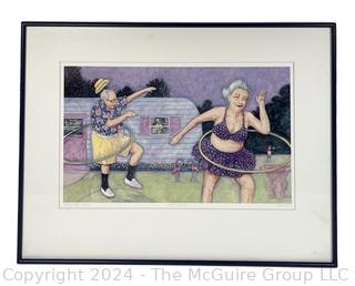 Framed Under Glass Print Title "American Dream" Signed & Numbered by Artist Jonathan Heath.  17" x 22"