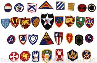 Collection of Vintage WWII Military Patches