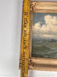 Gilt Framed Oil on Canvas of Ship at Sea Signed by Artist Nels Hagerup.  Full provenance on back.  Has been professionally cleaned.  11" x 14"