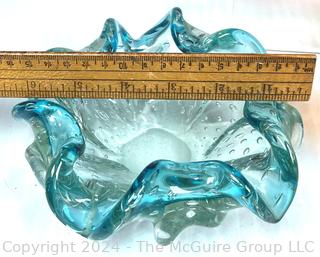 Three (3) Pieces of Hand Blown Mid Century Art Glass 