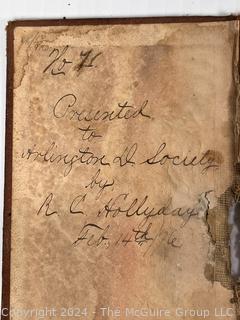 Three (3) Books Including Journey to the North Pole by Jules Verne  1875 1st Edition, Caesar's Commentaries on the Gallic War , 1861 & Mitchell's School Geography, 1851