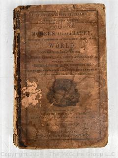 Three (3) Books Including Journey to the North Pole by Jules Verne  1875 1st Edition, Caesar's Commentaries on the Gallic War , 1861 & Mitchell's School Geography, 1851