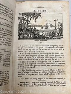 Three (3) Books Including Journey to the North Pole by Jules Verne  1875 1st Edition, Caesar's Commentaries on the Gallic War , 1861 & Mitchell's School Geography, 1851