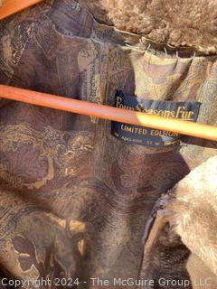 Brown Beaver Four Season Fur Jacket with Paisley Lining 