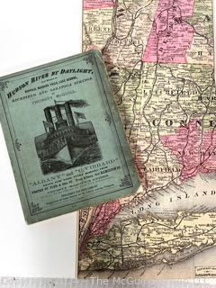 1876 The Hudson River by Daylight Guidebook with Map.  