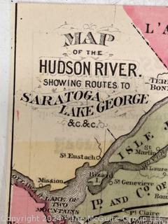 1876 The Hudson River by Daylight Guidebook with Map.  