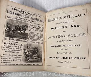 1876 The Hudson River by Daylight Guidebook with Map.  