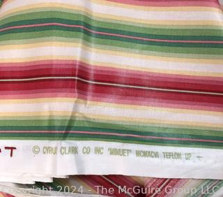 Striped Decorator Fabric Remanent. 154" x 54