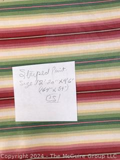 Striped Decorator Fabric Remanent. 154" x 54