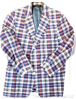 Brooks Brother Madras Plaid Blazer Jacket.  