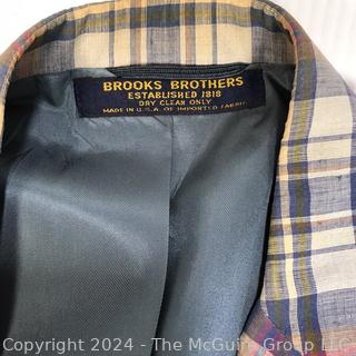 Brooks Brother Madras Plaid Blazer Jacket.  