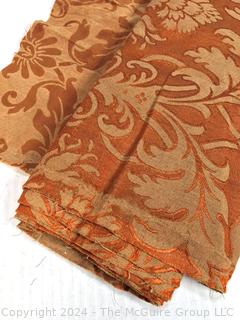 Large Damask Decorator Fabric Remnant.