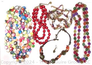 Collection of Multicolor Beaded Necklaces