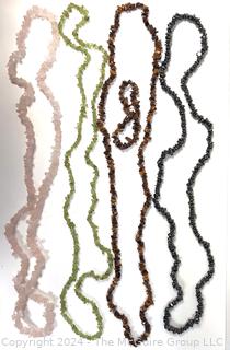 Four (4) Semi Precious Stone Chip Necklaces and Bracelet