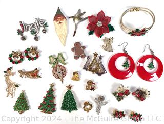 Collection of Christmas Jewelry 