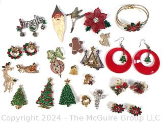 Collection of Christmas Jewelry 