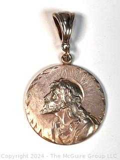 Sterling Silver Religious Medal Pendant