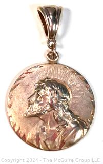 Sterling Silver Religious Medal Pendant