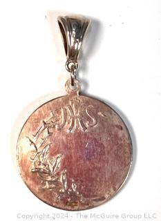 Sterling Silver Religious Medal Pendant