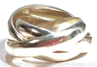 925 Sterling Silver Triple Band Puzzle Ring