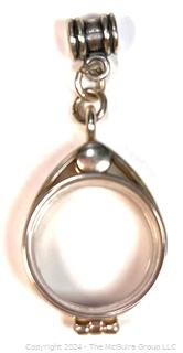 Sterling Silver Double Sided Magnetic Pendant Case