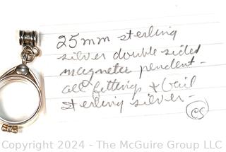 Sterling Silver Double Sided Magnetic Pendant Case