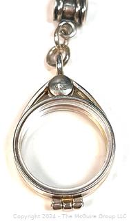 Sterling Silver Double Sided Magnetic Pendant Case