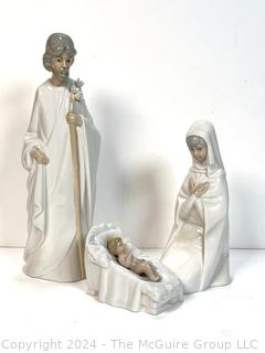 Three (3) Piece Made in Spain Porcelanas Miquel Requena Nativity Scene