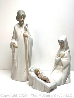 Three (3) Piece Made in Spain Porcelanas Miquel Requena Nativity Scene