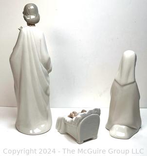 Three (3) Piece Made in Spain Porcelanas Miquel Requena Nativity Scene